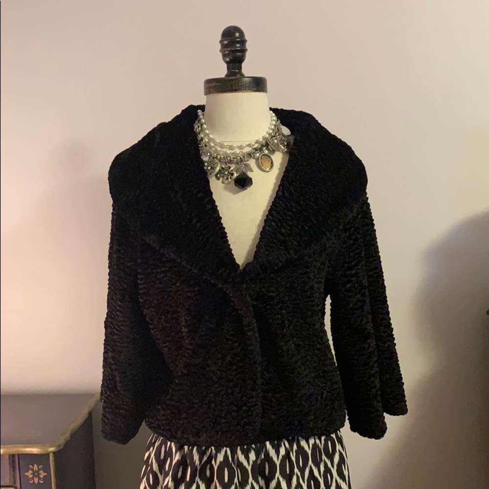 Vintage style faux fur coat